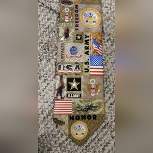 Eagles Wings Men's Necktie US Army Honor Loyalty Freedom Pattern
